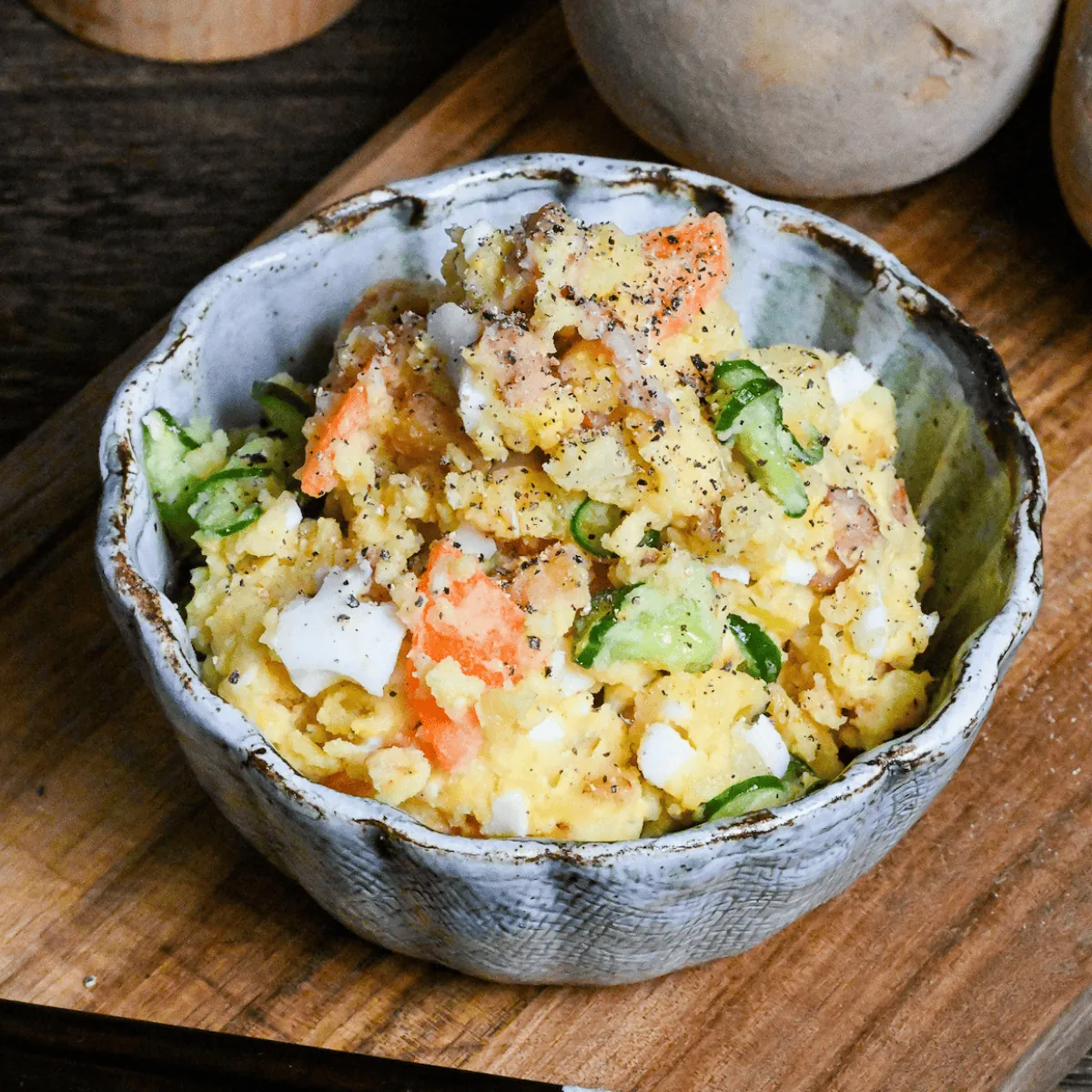 Addictive Japanese Potato Salad (Potesara) background